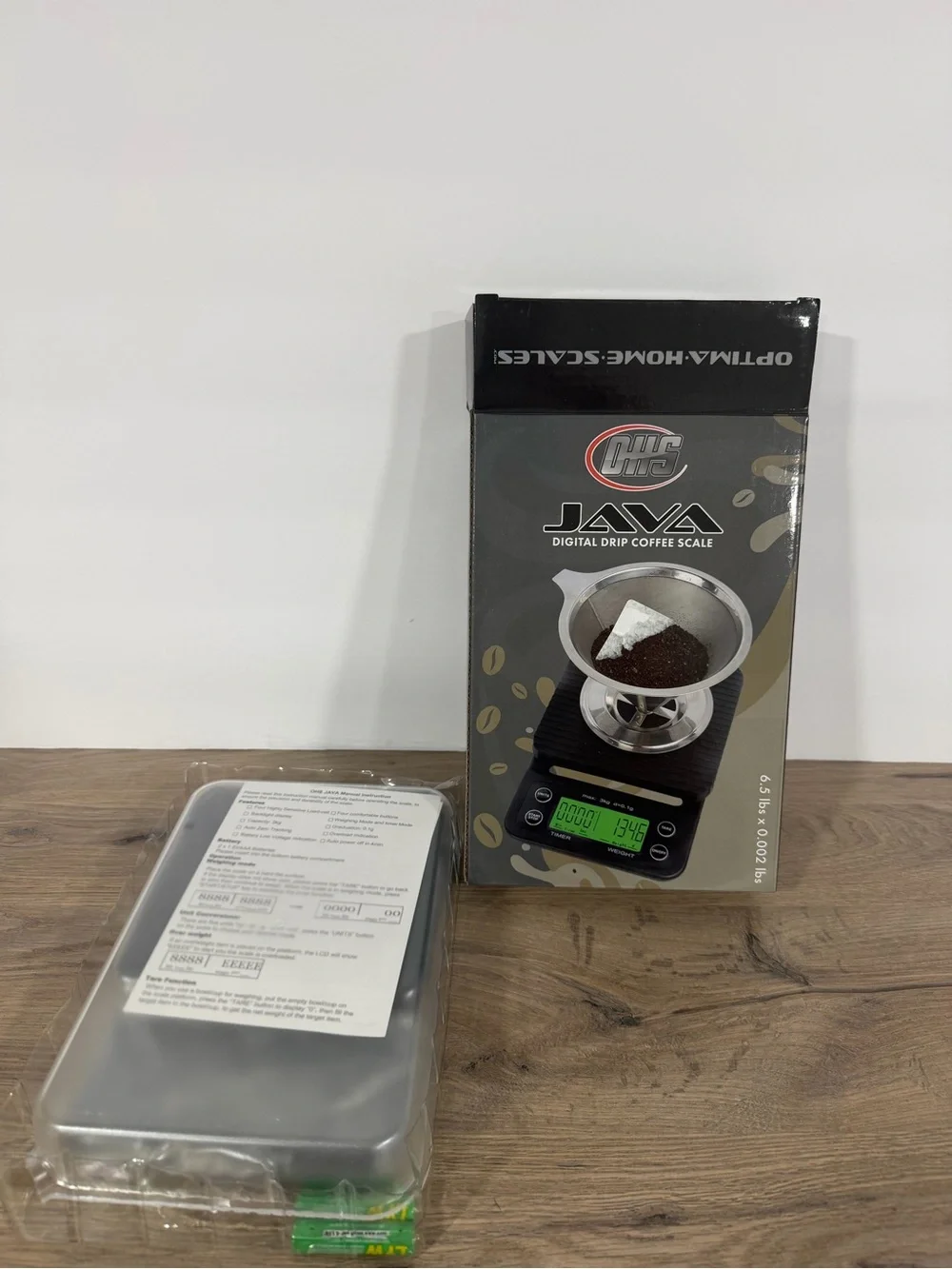 Java Digital Drip Coffee Scale - Black/Grey